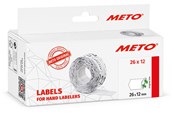 Paperit, valokuvapaperit ja tarrat - METO Price labels 26x12 white remov.6 rls/1000 - 9506162