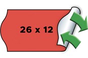 Paperit, valokuvapaperit ja tarrat - METO Price labels 26x12 flour red remov.6 rls/1000 - 9506164