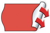 Paperit, valokuvapaperit ja tarrat - METO Price labels 26x16 flour red 6 rls/1000 - 9506169