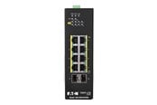 Kytkimet - Tripp Lite Eaton  series 8-Port Lite Managed Industrial Gigabit Ethernet Switch - 10/100/1000 Mbps PoE+ 30W 2 GbE SFP Slots -10° to 60°C DIN Mount - NGI-S08C2POE8