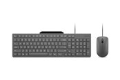 Näppäimistöt - Lenovo 310 - keyboard and mouse set - with phone holder - QWERTY - US English - luna grey Input Device - Näppäimistö ja Hiirisetti - Englanti (US) - Harmaa - GX31R09775