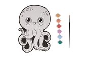Luovat leikit - Wins Holland Canvas Painting - Octopus - incl. Brush and 6 colors of paint - PB530C