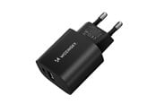 Puhelin - Adapterit & Laturit - Wozinsky WGWCB USB-A USB-C 20W AC Charger - Black - 5907769308376