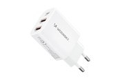 Puhelin - Adapterit & Laturit - Wozinsky  CWCUCW 30W USB-C / 2 x USB-A AC Charger - White - 5907769308567
