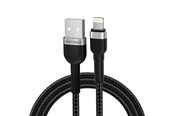 USB kaapelit - Wozinsky  WNBAL2 USB-A / Lightning 2.4A 2m Cable - Black - 5907769308703