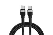 USB kaapelit - Wozinsky WNBCC1 USB-C / USB-C PD 65W 1 m Cable - Black - 5907769308734