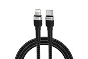 USB kaapelit - Wozinsky WNBCL1 Lightning / USB-C PD 30W 1 m Cable - Black - 5907769308758