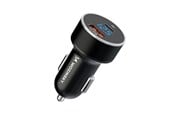 Puhelin - Adapterit & Laturit - Wozinsky WDCCAC USB-C USB-A 36W Car Charger - Black - 5907769308505