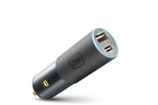 Puhelin - Adapterit & Laturit - 3mk Hyper Car Charger USB-C USB-A 100W - Silver - 5903108464567