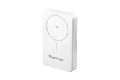 Powerbank - Wozinsky WLWP-10KA0Y3WS 22.5W PD Qi2 10000 mAh with stand 1x USB-A 1x USB-C - white Powerbank - Valkoinen - 10000 mAh - 5907769369322