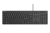 Näppäimistöt - Deltaco Wired membrane keyboard with volume media keys - Fullsize - Nordic Layout - Näppäimistö - Pohjoismainen - Musta - TB-626-1S
