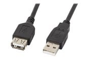 USB kaapelit - Lanberg - USB extension cable - USB to USB - 1.8 m - CA-USBE-10CC-0018-BK
