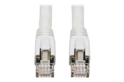 Verkkokaapelit - Tripp Lite Eaton Series Cat8 25G/40G Certified Snagless Shielded S/FTP Ethernet Cable (RJ45 M/M) PoE White 25 ft. (7.62 m) - Valkoinen - 7.5m - N272-025-WH