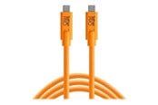 USB kaapelit - Tether Tools TetherPro - USB-C cable - 24 pin USB-C to 24 pin USB-C - 4.6 m - CUC15-ORG