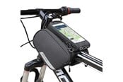 Pyörätarvikkeet - Wozinsky Bicycle Frame Bag + Detachable Phone Case for 6.5" 1.5L Black (WBB7BK) - 5907769312199