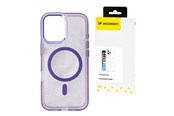Puhelin - Kannet ja kotelot - Wozinsky  Glitter Case with Mag Safe for Samsung Galaxy S25 Ultra - Purple with Glitter - 5907769369360