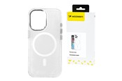Puhelin - Kannet ja kotelot - Wozinsky Glitter Case with Mag Safe for Samsung Galaxy S25 Ultra - Transparent with Glitter - 5907769369384