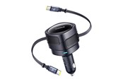 Puhelin - Adapterit & Laturit - Baseus Enjoyment Max Car Charger with USB‑C + USB‑C Cables 60W - Black - C00035507121-01