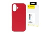 Puhelin - Kannet ja kotelot - Wozinsky Liquid Silicone MagSafe Case for Samsung Galaxy S25+ - Red - 5907769369957
