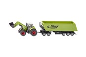 Leluautot - SIKU 1949 Tractor with Front Loader Dolly and Dump Truck 1:50 - S-1949