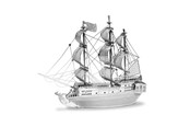 Rakennussarjat - Eureka Metal Earth Pirate Ship Black Pearl Silver Edition - 570012