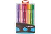 Kirjoitus- ja piirustustarvikkeet - STABILO Pen 68 - Felt-tip pen - ColorParade - Set of 20 - Anthracite/Light blue - 6820-031-04
