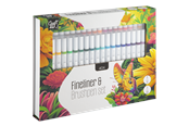 Askartelu- ja taidetarvikkeet - Craft Sensations Fineliner & Brushpen set - 40 pcs - CR5028/GE