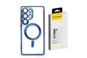 Puhelin - Kannet ja kotelot - Wozinsky Electroplated Case with Magsafe for Samsung Galaxy S25+ - Blue - 5907769370335