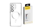 Puhelin - Kannet ja kotelot - Wozinsky Electroplated Case with Magsafe for Samsung Galaxy S25+ - Silver - 5907769370366