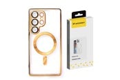 Puhelin - Kannet ja kotelot - Wozinsky Electroplated Case with Magsafe for Samsung Galaxy S25 - Gold - 5907769370878