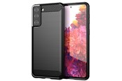 Puhelin - Kannet ja kotelot - Hurtel Carbon Case Flexible Cover TPU Case for Samsung Galaxy S21+ 5G (S21 Plus 5G) Black - 5907769324062