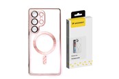 Puhelin - Kannet ja kotelot - Wozinsky Electroplated Magsafe Case for Samsung Galaxy S24 FE - Pink - 5907769371387
