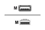 USB kaapelit - Zebra - barcode scanner cable - USB to RJ-50 - 2.13 m - CBL-U10755-01