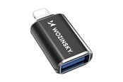 USB kaapelit - Wozinsky WALA-01 Lightning Adapter - USB-A OTG - Black - 5907769378959
