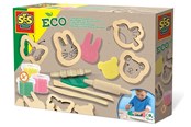 Harrastustarvikkeet - SES Creative Clay with Wooden Tools - 3 Clay Pots - 24917