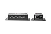 Toistimet & Lähettimet - Lindy USB 2.0 4 Port CAT.5/6 Extender With Power Over CAT.5/6 - 42681