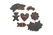 Luovat leikit - Colorations - Scratch Figures Shapes 98pcs. - CHSDSHAP