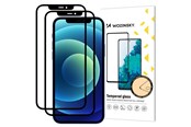 Puhelintarvikkeet - Näytönsuojat - Wozinsky Set of 2x Super Durable Full Glue Tempered Glass Full Screen with Frame Case Friendly iPhone 12 Pro / iPhone 12 Black - 9111201915831