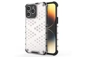 Puhelin - Kannet ja kotelot - Hurtel Honeycomb Case for iPhone 14 Pro Armored Hybrid Cover Transparent - 9145576266168