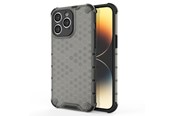 Puhelin - Kannet ja kotelot - Hurtel Honeycomb Case for iPhone 14 Pro Max Armored Hybrid Cover Black - 9145576266175
