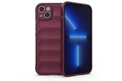 Puhelin - Kannet ja kotelot - Hurtel Magic Shield Case for iPhone 14 Plus Elastic Armored Case in Burgundy - 9145576266328