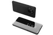 Puhelin - Kannet ja kotelot - Hurtel Clear View Case Cover for Xiaomi Redmi 10C Cover with a Flap Black - 5907769349348