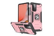 Puhelin - Kannet ja kotelot - Wozinsky Ring Armor Armored Hybrid Case Cover + Magnetic Holder Samsung Galaxy A72 4G Pink - 9111201935822