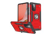 Puhelin - Kannet ja kotelot - Wozinsky Ring Armor Armored Hybrid Case Cover + Magnetic Holder for Samsung Galaxy A72 4G Red - 9111201935839