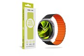 Smartwatch - Lisävarusteet - Mobile Origin Easy Strap Magnetic Galaxy Watch 8 Black/Orange - MO-MGW8-BLK-ORG