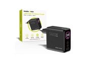 Puhelin - Adapterit & Laturit - Mobile Origin 140W GaN Display Charger PW21 - 2x USB-C + USB-A - MO-140WDCH-PW21