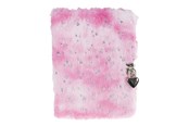 Lisätarvikkeet kouluun - Tinka DIARY PINK PLUSH W/HEARTS W/LOCK - 8-802181