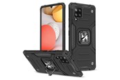 Puhelin - Kannet ja kotelot - Wozinsky Ring Armor Armored Hybrid Case Cover + Magnetic Holder Samsung Galaxy A42 5G Black - 9111201935969