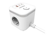 Virtakaapelit (ulkoinen) - Fellowes Power Cube Type F - White - 100137168