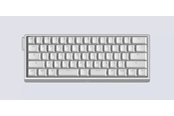Näppäimistöt - Wooting 60HE v2 - US-ANSI - Split - Aluminum - Pelinäppäimistö - ilman numpadia - Englanti (US) - Hopea - WK3C-USSP1-TIK-ASV1